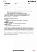 Vorschau - Test - Musikinstrumente II - Testaufgaben mit Lösungen - Deckblatt
