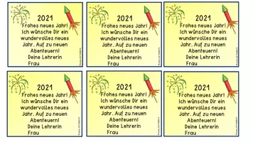 Vorschau - Bildkarten - Classroom management Neujahrsgruß 2021 - Seite 2