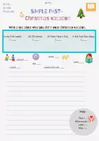 Vorschau - Arbeitsblätter - Englisch - Simple Past - Christmas Vacation/Weihnachtsferien - Speaking & Writing Activity - Seite 1