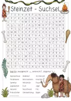 Vorschau - Arbeitsblätter - Steinzeit Suchsel/Buchstabengitter - Deckblatt