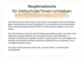 Vorschau - Arbeitsblätter - Neujahrswünsche / New year wishes cards #LMPkracher2020 - Seite 2