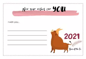 Vorschau - Arbeitsblätter - Neujahrswünsche / New year wishes cards #LMPkracher2020 - Seite 3