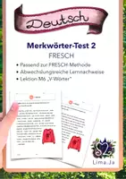 Vorschau - Arbeitsblätter - FRESCH Merkwörter-Test 2 (mit Lösung) - Deckblatt