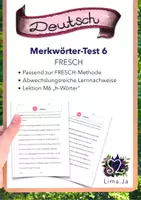 Vorschau - Arbeitsblätter - FRESCH Merkwörter-Karteikarten, Übungsheft und 8 Tests - Seite 1