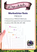 Vorschau - Arbeitsblätter - FRESCH Merkwörter-Tests 3-8 - Deckblatt