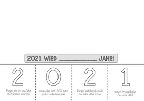 Vorschau - Arbeitsblätter - Silvester Klappi 2021 - Neujahr - Vorsätze - Wünsche - Ferieneinstieg - Das wird mein Jahr! - Seite 3