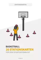 Vorschau - Stationenlernen - Basketball: 20 Stationskarten für den Sportunterricht - Deckblatt