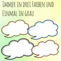 Vorschau - selbst erstellte Cliparts/Grafiken - Sprech- und Gedankenblasen: 90 verschiedene Cliparts - Seite 2