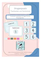 Vorschau - Mal- und Bastelvorlagen - Gruppenpuzzle – universelle Tisch- und Schülerkarten - Deckblatt