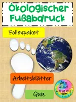 Vorschau - Stundenentwürfe - Komplettes Folienpaket zum ökologischen Fußabdruck-Klimamaterial!! - Deckblatt