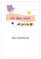 Vorschau - Poster - Ich über mich - mein Steckbrief - Seite 1