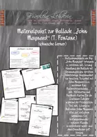 Vorschau - Arbeitsblätter - Bundle/Paket zur Ballade "John Maynard" (Fontane) für schwache Lerner! - Deckblatt