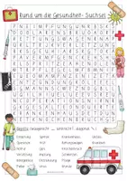 Vorschau - Arbeitsblätter - Rund um die Gesundheit - Suchsel/Buchstabengitter - Deckblatt