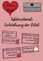 Vorschau - Präsentationen/Tafelbilder - Tafelmaterial zur Entstehungsgeschichte der Bibel - Deckblatt