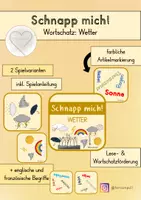 Vorschau - Spiele - Schnapp mich (Wortschatz: Wetter) - Deckblatt