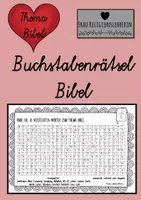 Vorschau - Arbeitsblätter - Buchstabenrätsel zum Thema Bibel - Deckblatt