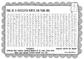 Vorschau - Arbeitsblätter - Buchstabenrätsel zum Thema Bibel - Seite 3