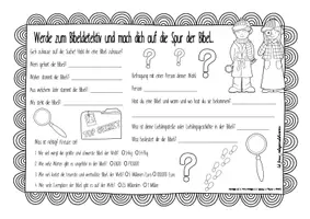 Vorschau - Arbeitsblätter - Arbeitsblatt Bibeldetektive zum Thema Bibel - Deckblatt