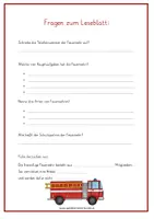 Vorschau - Arbeitsblätter - Leseblatt FEUERWEHR - Seite 3
