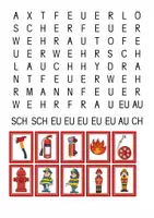 Vorschau - Arbeitsblätter - Feuerwehr - Schachtelwörter - Seite 1