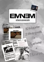 Vorschau - Unterrichtsreihen - Künstlerporträt: Eminem – 10 Stationen mit Lösungen - Deckblatt
