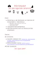 Vorschau - Arbeitsblätter - Märchenpaket für den täglichen Unterricht - Deckblatt