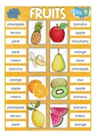Vorschau - Spiele - fruits / food Klammerkarten Englisch Grundschule - Seite 2