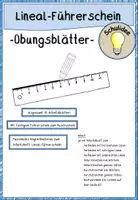 Vorschau - Arbeitsblätter - Lineal-Führerschein Übungen - Deckblatt