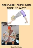 Vorschau - Bildkarten - Kinderyoga-Asana-Karte "Der herabschauende Hund" - Deckblatt