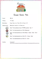 Vorschau - Arbeitsblätter - Pets: Escape Game / Escape Room & Suchsel (Haustiere) - Englisch - Kl. 3/4 - Seite 1