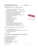 Vorschau - Arbeitsblätter - English Capitalization Rules Handout and Worksheet: Englische Kapitalisierung - Deckblatt