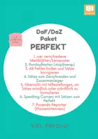 Vorschau - Arbeitsblätter - DaF/DaZ A1/A2 - Materialpaket - Perfekt - Wochenendbericht - Erwachsenenbildung - Deckblatt