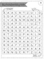 Vorschau - Arbeitsblätter - 🖌24 BUCHSTABENLABYRINTHE I ABC I suchen und malen - Seite 2