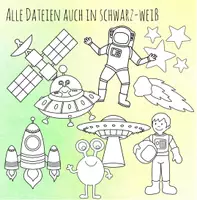 Vorschau - selbst erstellte Cliparts/Grafiken - Astronauten, Weltall und Planeten Cliparts - Seite 3