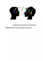 Vorschau - Fördermaterial/Inklusion - Arbeitskartei Sprechen und Zuhören Kritik üben leichte Sprache - Deckblatt