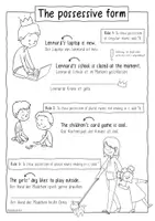 Vorschau - Arbeitsblätter - The Possessive Form / s-Genitiv - Grammatik in Sketchnotes - Seite 1