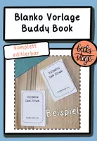 Vorschau - Mal- und Bastelvorlagen - Blanko Vorlage Buddy Book *alle Fächer/ editierbar* - Deckblatt
