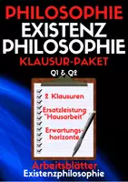 Vorschau - Test - Klausurpaket Existenzphilosophie - Deckblatt