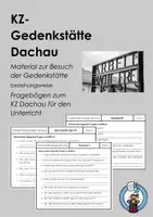 Vorschau - Stationenlernen - KZ Dachau - Material für Gruppenarbeit - Fragekarten - Deckblatt
