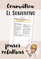 Vorschau - Arbeitsblätter - el subjuntivo II: subjuntivo impersonal (frases relativas) - Deckblatt