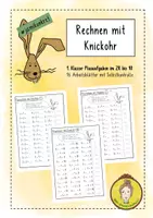 Vorschau - Arbeitsblätter - Plusrechnen mit Knickohr bis 10 - Deckblatt
