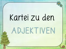 Vorschau - Arbeitsblätter - Kartei Adjektive Klasse 3-4 - Deckblatt
