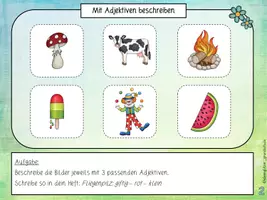 Vorschau - Arbeitsblätter - Kartei Adjektive Klasse 3-4 - Seite 3