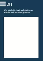 Vorschau - Arbeitsblätter - Menschenrechte - einfach erklärt mit Platz für Collage / Mindmap - Deckblatt
