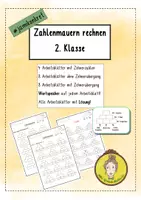 Vorschau - Arbeitsblätter - Zahlenmauern rechnen 2. Klasse - Deckblatt