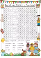 Vorschau - Arbeitsblätter - Rund um Ostern - Suchsel/Buchstabengitter - Deckblatt