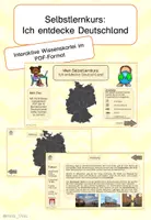 Vorschau - Merkblätter - Selbstlernkurs: Ich entdecke Deutschland (Bundesländer Wissenskartei), interaktive PDF - Deckblatt