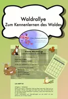 Vorschau - Arbeitsblätter - Waldrallye - zum Kennenlernen des Waldes - Deckblatt