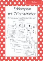 Vorschau - Spiele - Zahlenspiele mit Ziffernkärtchen - Deckblatt