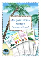 Vorschau - Unterrichtsreihen - Mein Jahreszeiten-Kalender (Kalenderblätter auch als Kunstprojekt geeignet) - Deckblatt